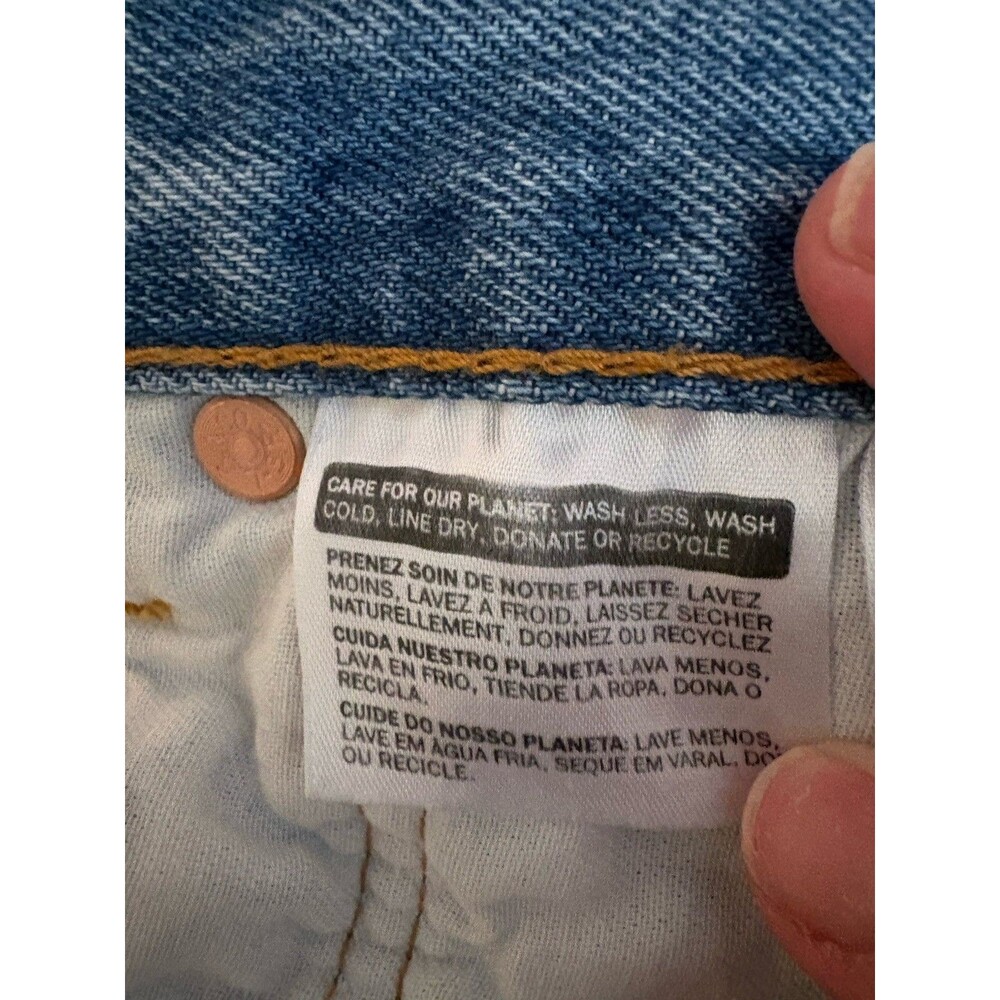 Levi’s 501 Men’s Jeans 34x32 (Measures 32×30) Blue Button Fly Straight Leg Denim - Picture 4 of 7